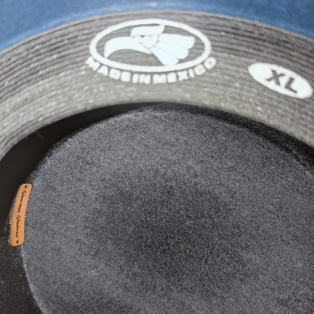 Blue Women's Hard Brim Hat - Fearless Fedora By @LivinFearlessCollection - Picture 6 of 6